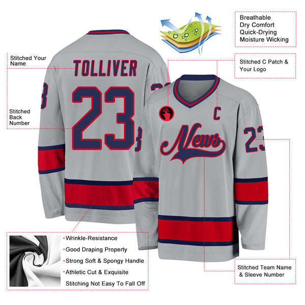 Cheap Custom White Purple-Gray Hockey Jersey Free Shipping –  CustomJerseysPro