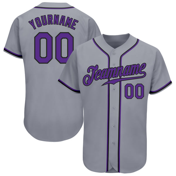 Cheap Custom Purple Black-Gray Authentic Baseball Jersey Free Shipping –  CustomJerseysPro