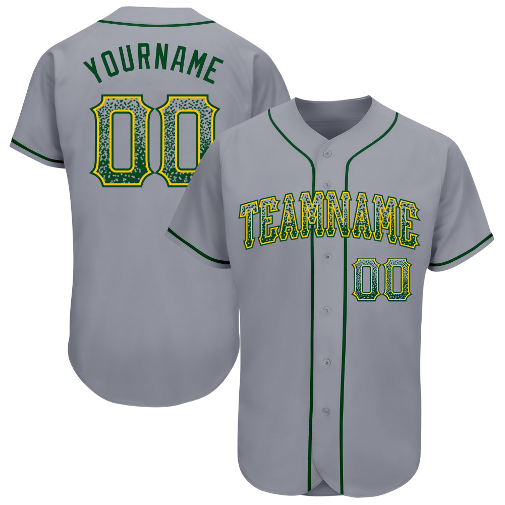 Cheap Custom Gray Green-Gold Authentic Baseball Jersey Free Shipping –  CustomJerseysPro