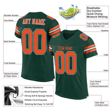 Загрузить изображение в средство просмотра галереи, Custom Green Orange-White Mesh Authentic Football Jersey
