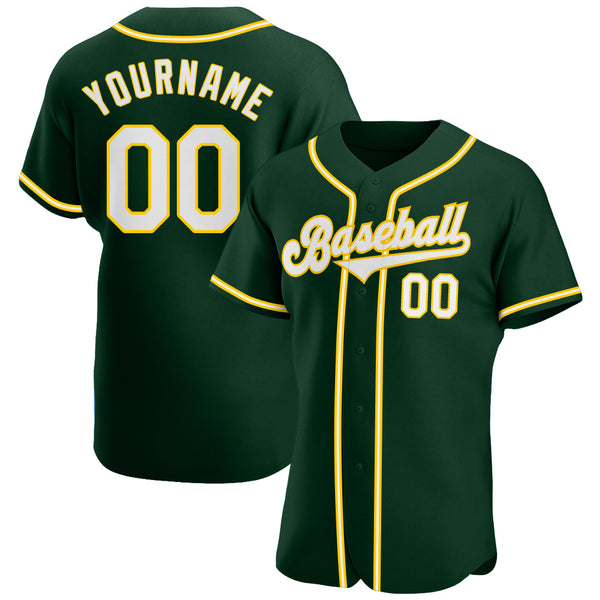 Sale Build White Baseball Authentic Green Jersey Gold – CustomJerseysPro