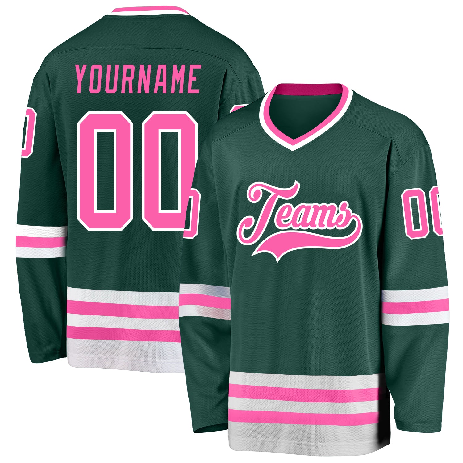 Cheap Custom White Green Hockey Jersey Free Shipping – CustomJerseysPro