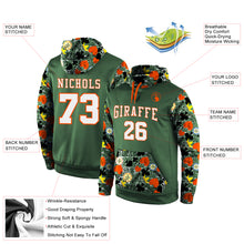 Загрузить изображение в средство просмотра галереи, Custom Stitched Green White-Orange 3D Pattern Design Sports Pullover Sweatshirt Hoodie
