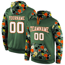 Загрузить изображение в средство просмотра галереи, Custom Stitched Green White-Orange 3D Pattern Design Sports Pullover Sweatshirt Hoodie
