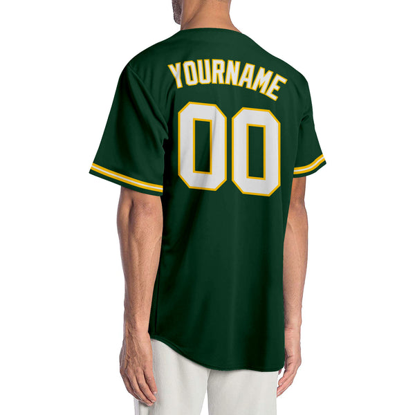 Custom Green Green-Gold Authentic Baseball Jersey – CustomJerseysPro