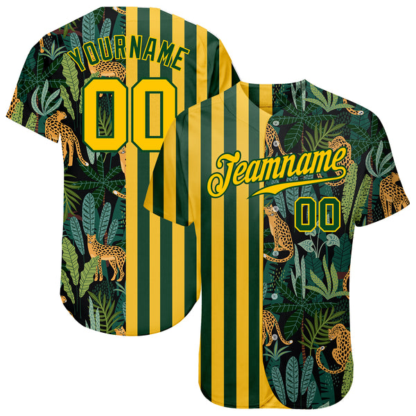 Custom Black Green Weed 3D Baseball Jersey – Pregrass