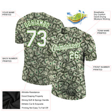 Загрузить изображение в средство просмотра галереи, Custom Green White-Neon Green 3D Pattern Design Dollar Performance T-Shirt
