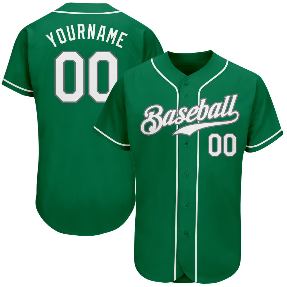 Sale Build Gray Baseball Authentic Kelly Green St. Patrick's Day Jersey  White – CustomJerseysPro