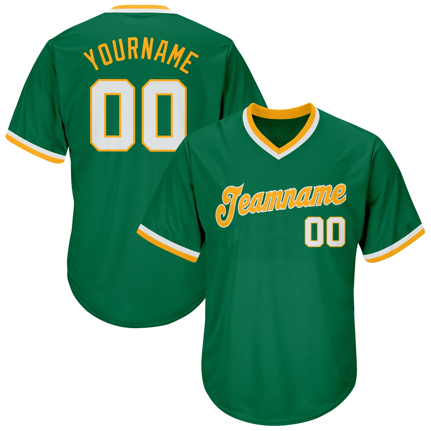 Sale Build Gold Baseball Authentic Kelly Green Throwback Shirt White –  CustomJerseysPro