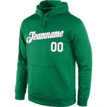 Загрузить изображение в средство просмотра галереи, Custom Stitched Kelly Green White-Gray Sports Pullover Sweatshirt Hoodie
