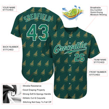 Charger l&#39;image dans la galerie, Custom Kelly Green Kelly Green-White Christmas 3D Authentic Baseball Jersey
