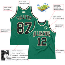 Laden Sie das Bild in den Galerie-Viewer, Custom Kelly Green Black-Cream Authentic Throwback Basketball Jersey
