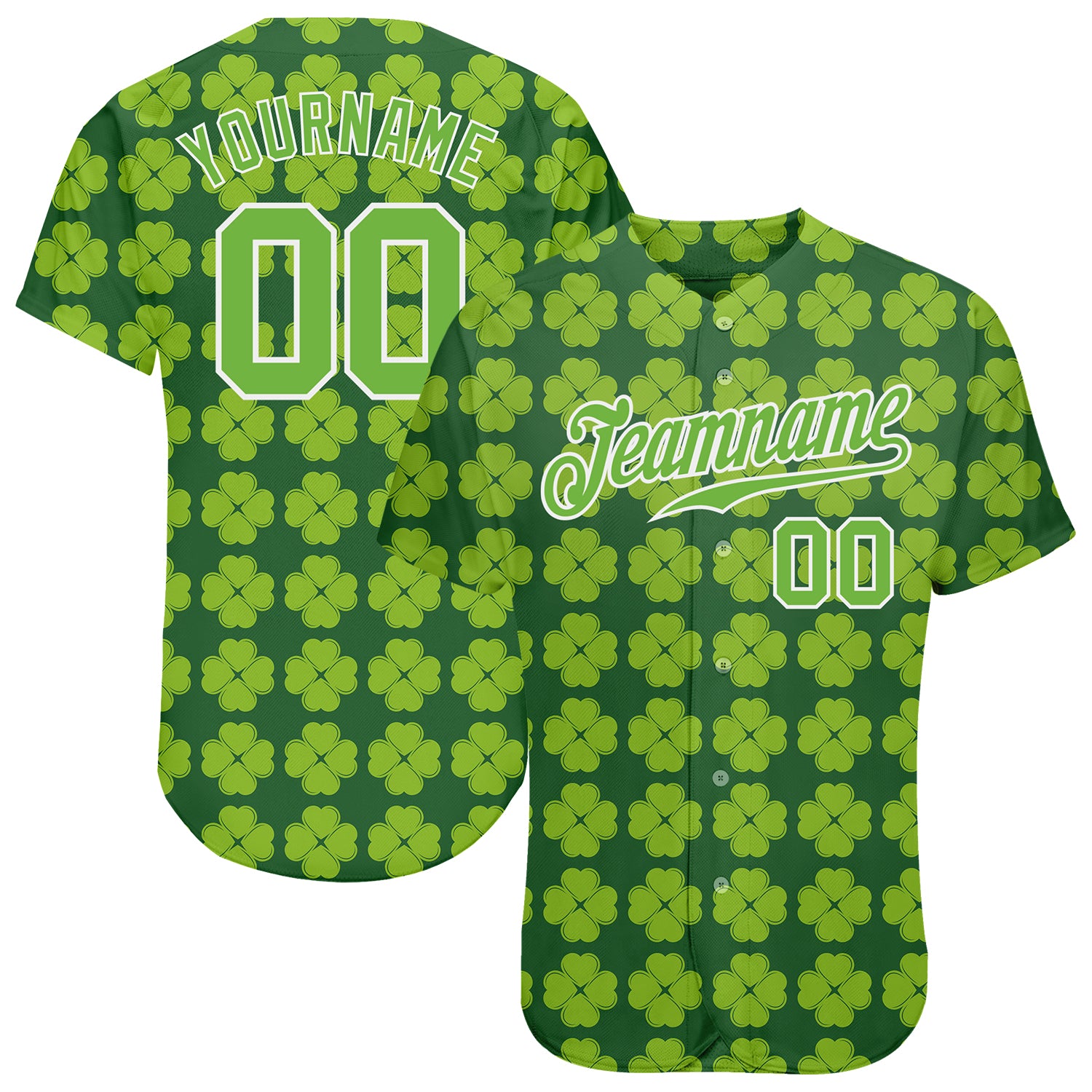 Cheap Custom Gold Kelly Green-White 3D Pattern Design Authentic St. Patrick's  Day Baseball Jersey Free Shipping – CustomJerseysPro