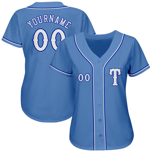 Sale Build Royal Baseball Authentic Light Blue Jersey White