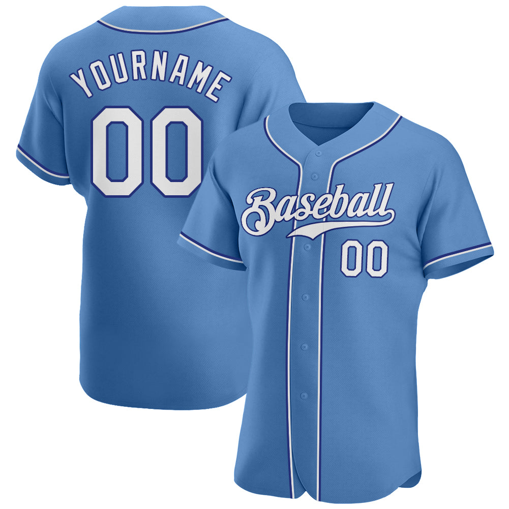 Sale Build Light Blue Baseball Authentic Red Throwback Shirt White –  CustomJerseysPro