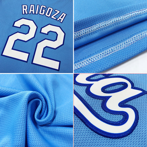 Sale Build Baseball Authentic Light Blue Throwback Shirt Gold –  CustomJerseysPro