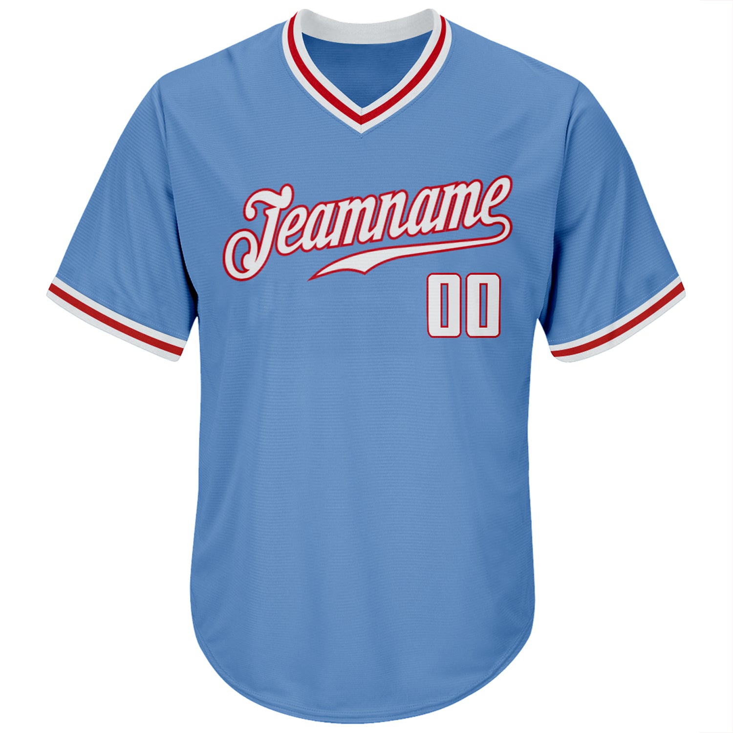 Custom Pink White-Light Blue Authentic Throwback Rib-Knit Baseball Jersey  Shirt