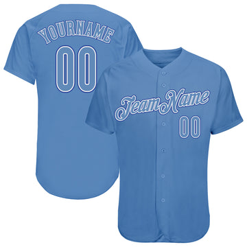 Custom Light Blue Light Blue-Royal Authentic Baseball Jersey