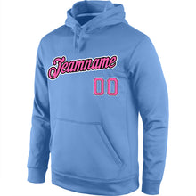 Charger l&#39;image dans la galerie, Custom Stitched Light Blue Pink-Black Sports Pullover Sweatshirt Hoodie
