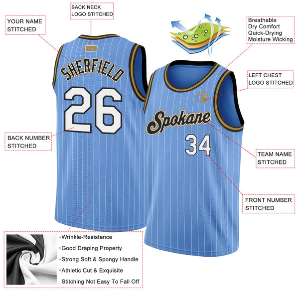 Cheap Custom Gray Light Blue-White Authentic Throwback Basketball Jersey  Free Shipping – CustomJerseysPro