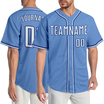 Sale Build Dark Gray Baseball Authentic White Father's Day Jersey Light Blue  – CustomJerseysPro