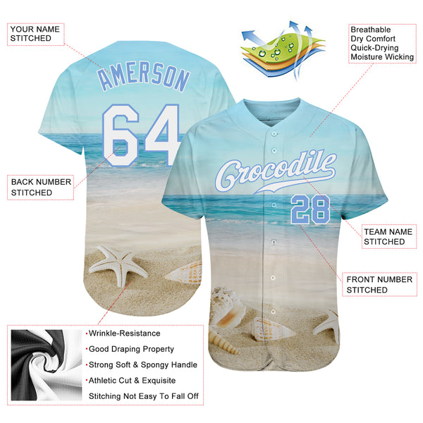 Cheap Custom Light Blue White Pinstripe Green Authentic Baseball Jersey  Free Shipping – CustomJerseysPro