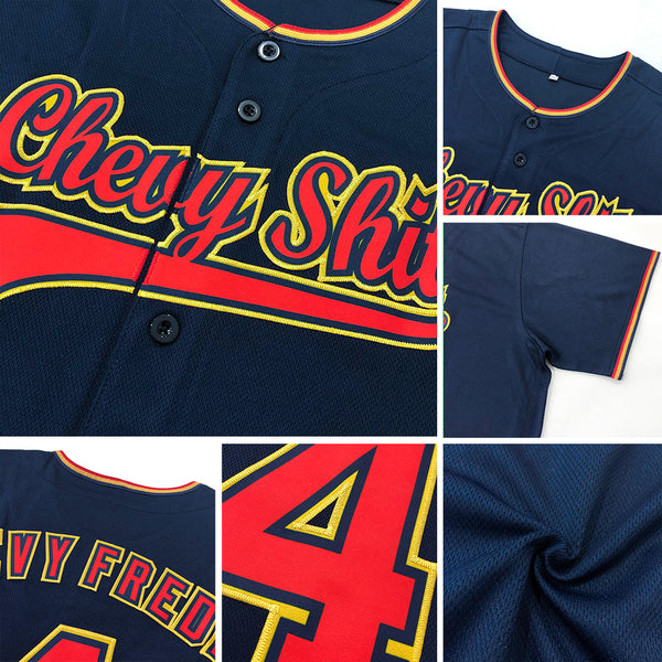 Sale Build Baseball Authentic Navy Jersey Orange – CustomJerseysPro