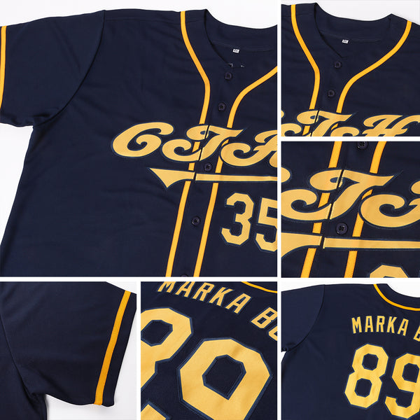 Sale Build Royal Baseball Authentic Light Blue Jersey Old Gold –  CustomJerseysPro