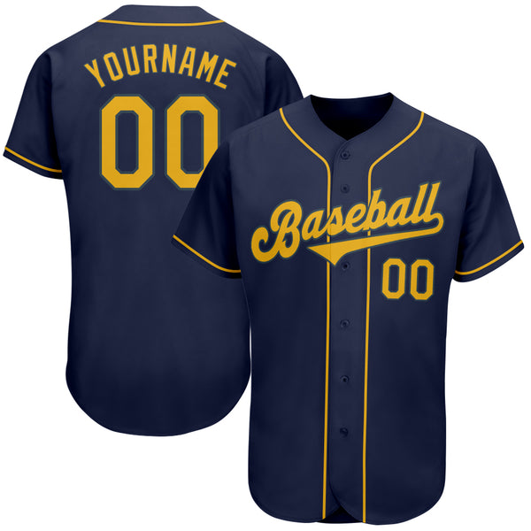 Cheap Custom Gray Navy-Gold Authentic Sleeveless Baseball Jersey Free  Shipping – CustomJerseysPro