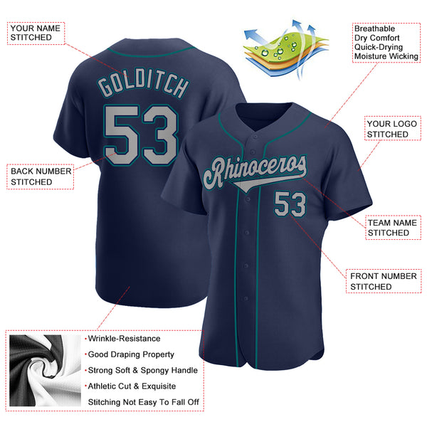 Custom Name Number MLB Seattle Mariners Baseball Jersey Shirt