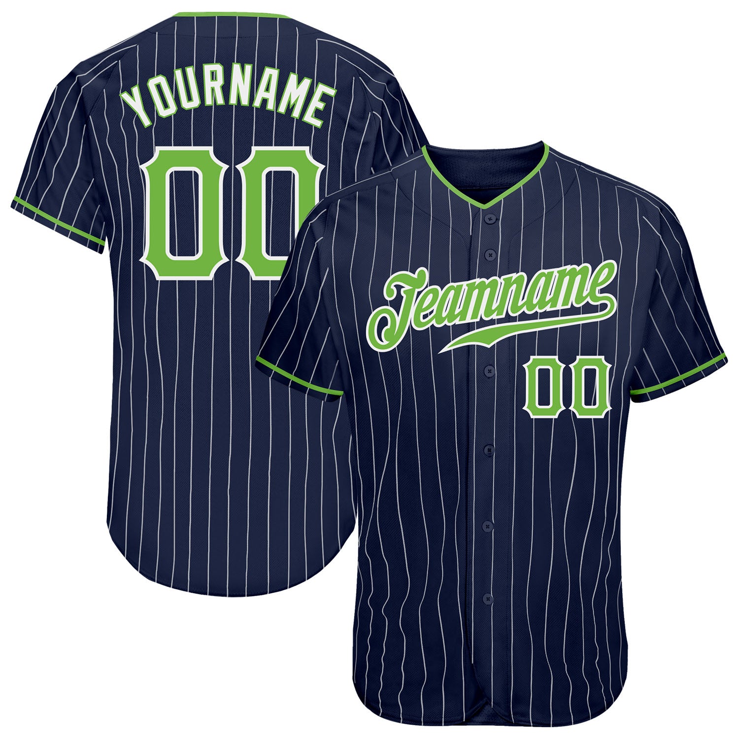  Custom Green Navy - White Baseball Jersey Gift Matching,Green  Navy - White Baseball Button,Green Navy - White Print or Stitched Name  Number Team,Green Pattern Jersey for Adult Men