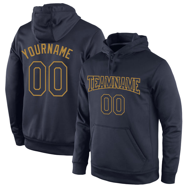 Navy and gold online hoodie