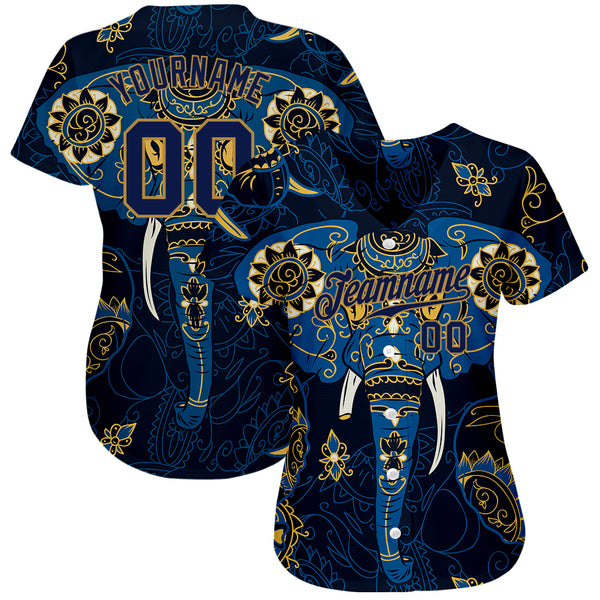 Cheap Custom Gold Navy-Light Blue Authentic Baseball Jersey Free Shipping –  CustomJerseysPro