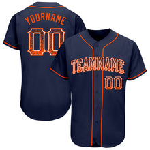 Загрузить изображение в средство просмотра галереи, Custom Navy Orange-White Authentic Drift Fashion Baseball Jersey
