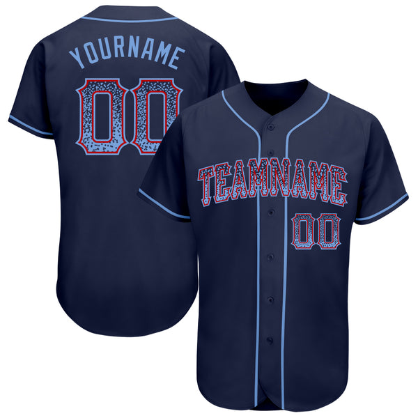 Custom Red Light Blue-White Authentic Baseball Jersey Discount – snapmade
