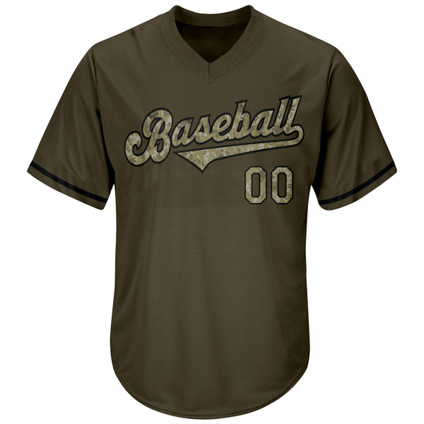 Sale Build Black Baseball Authentic Olive Salute To Service Jersey