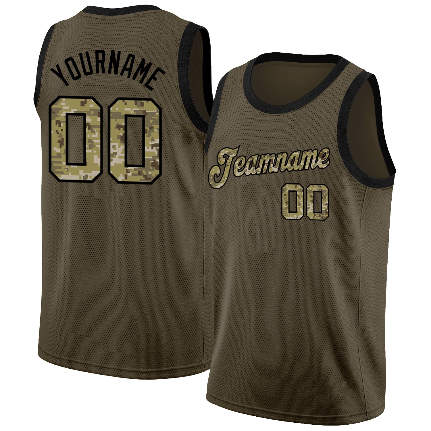 Sale Build Black Basketball Olive Rib-Knit Jersey Camo – CustomJerseysPro