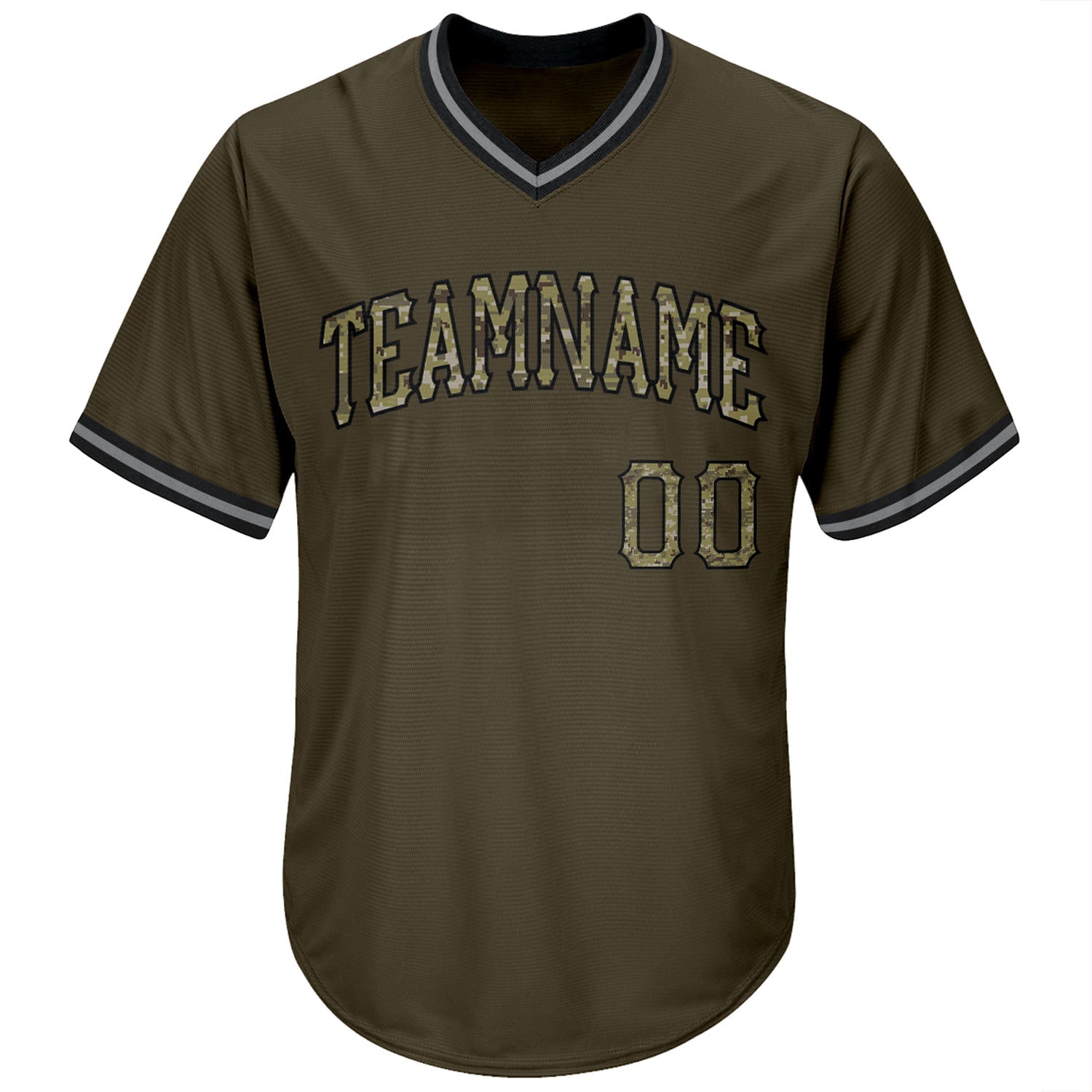 Design Team Baseball Camo Black Authentic Salute To Service Olive