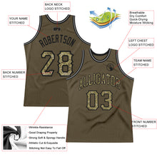 Charger l&#39;image dans la galerie, Custom Olive Camo-Black Authentic Throwback Salute To Service Basketball Jersey
