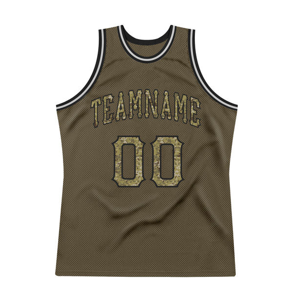 Sale Build Cream Basketball Olive Rib-Knit Jersey Camo – CustomJerseysPro