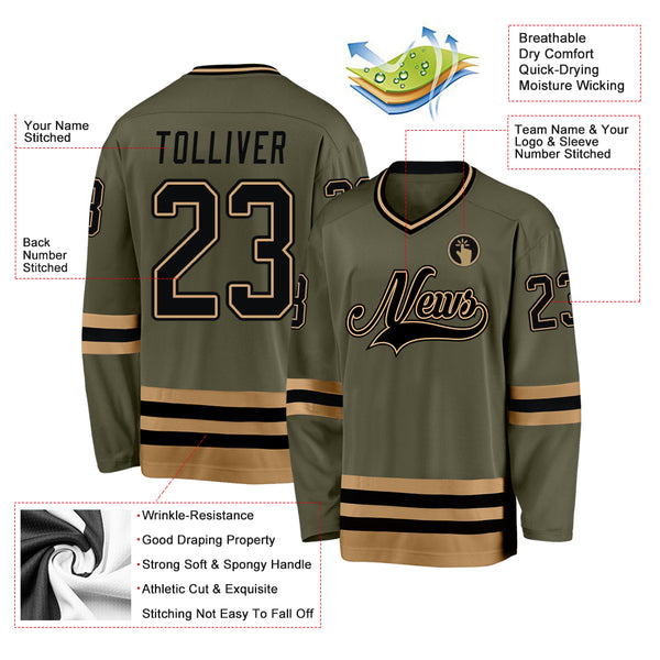 Cheap Custom Old Gold Purple-Black Hockey Jersey Free Shipping –  CustomJerseysPro