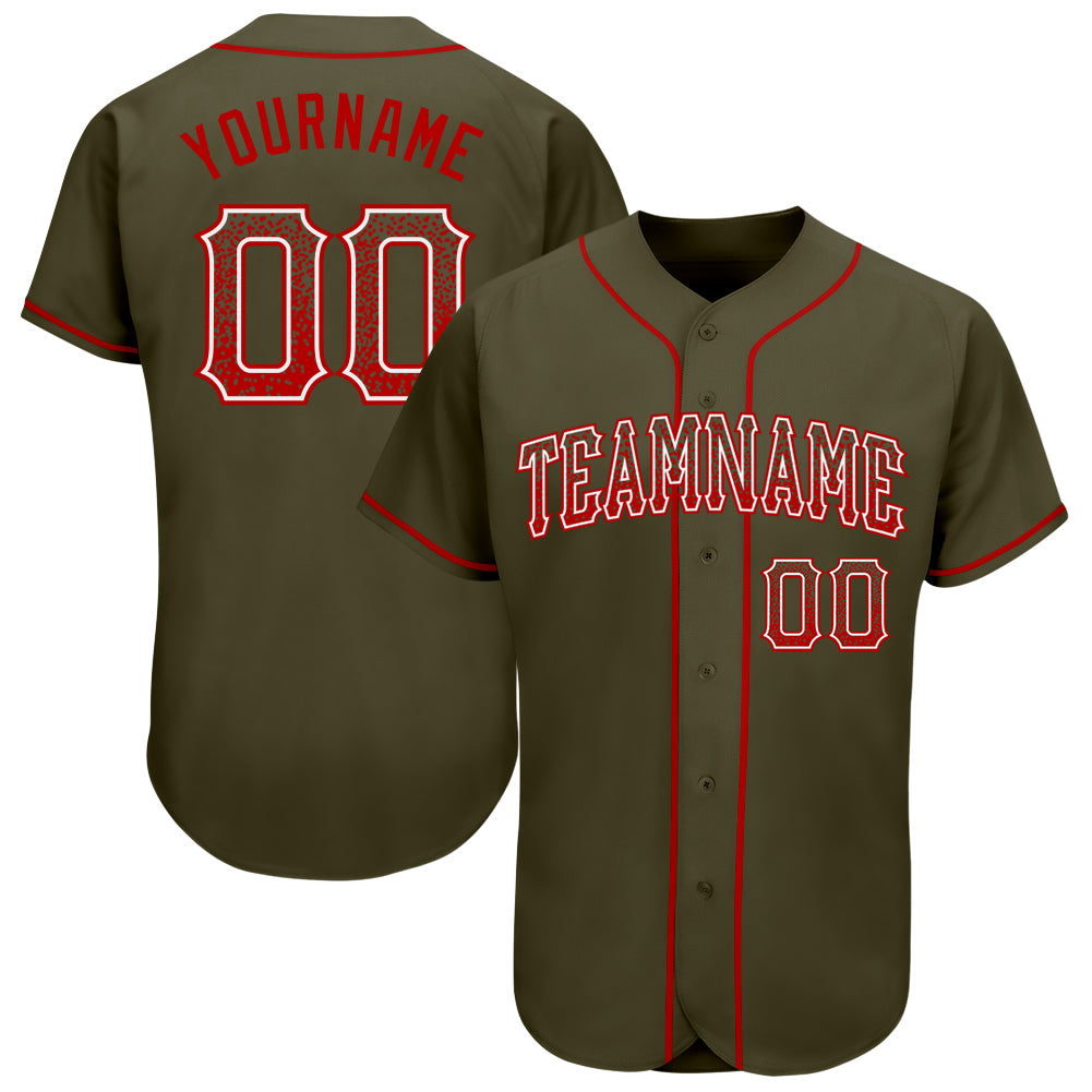 Custom Cream Black-Red Authentic Drift Fashion Baseball Jersey