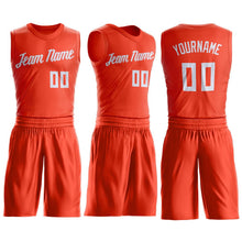 Загрузить изображение в средство просмотра галереи, Custom Orange White Round Neck Suit Basketball Jersey
