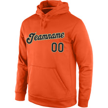 Load image into Gallery viewer, Custom Stitched Orange Black-Old Gold Sports Pullover Sweatshirt Hoodie
