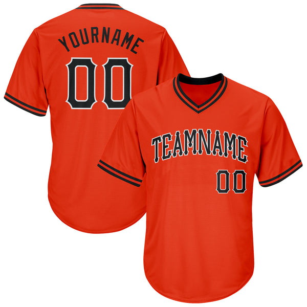 White and store orange baseball jersey