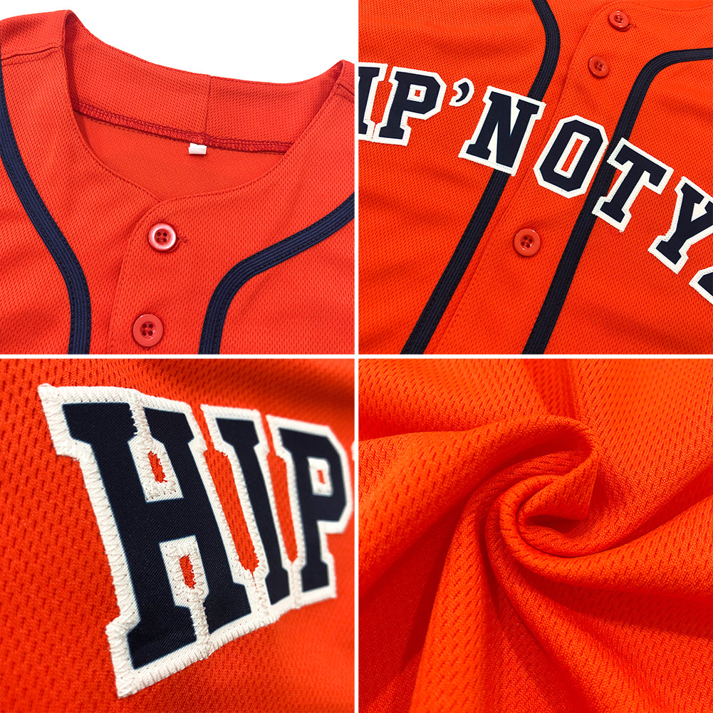 Sale Build Navy Baseball Authentic Orange Jersey White – CustomJerseysPro