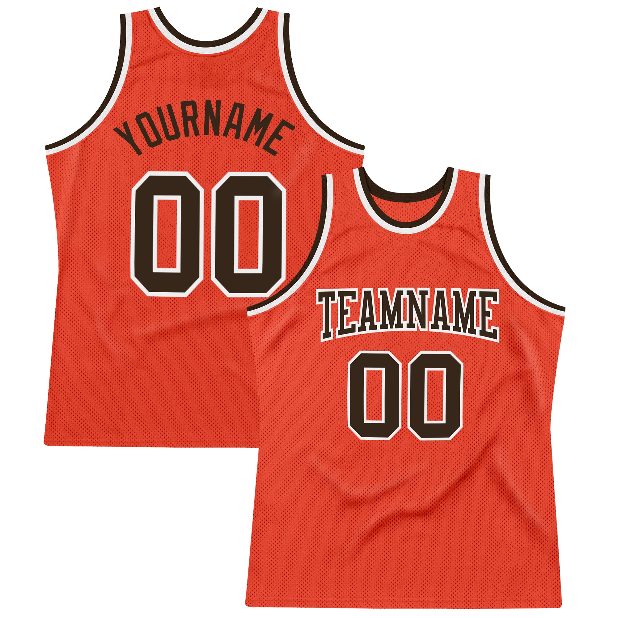 Cheap Custom Orange Brown-White Authentic Throwback Basketball Jersey Free  Shipping – CustomJerseysPro