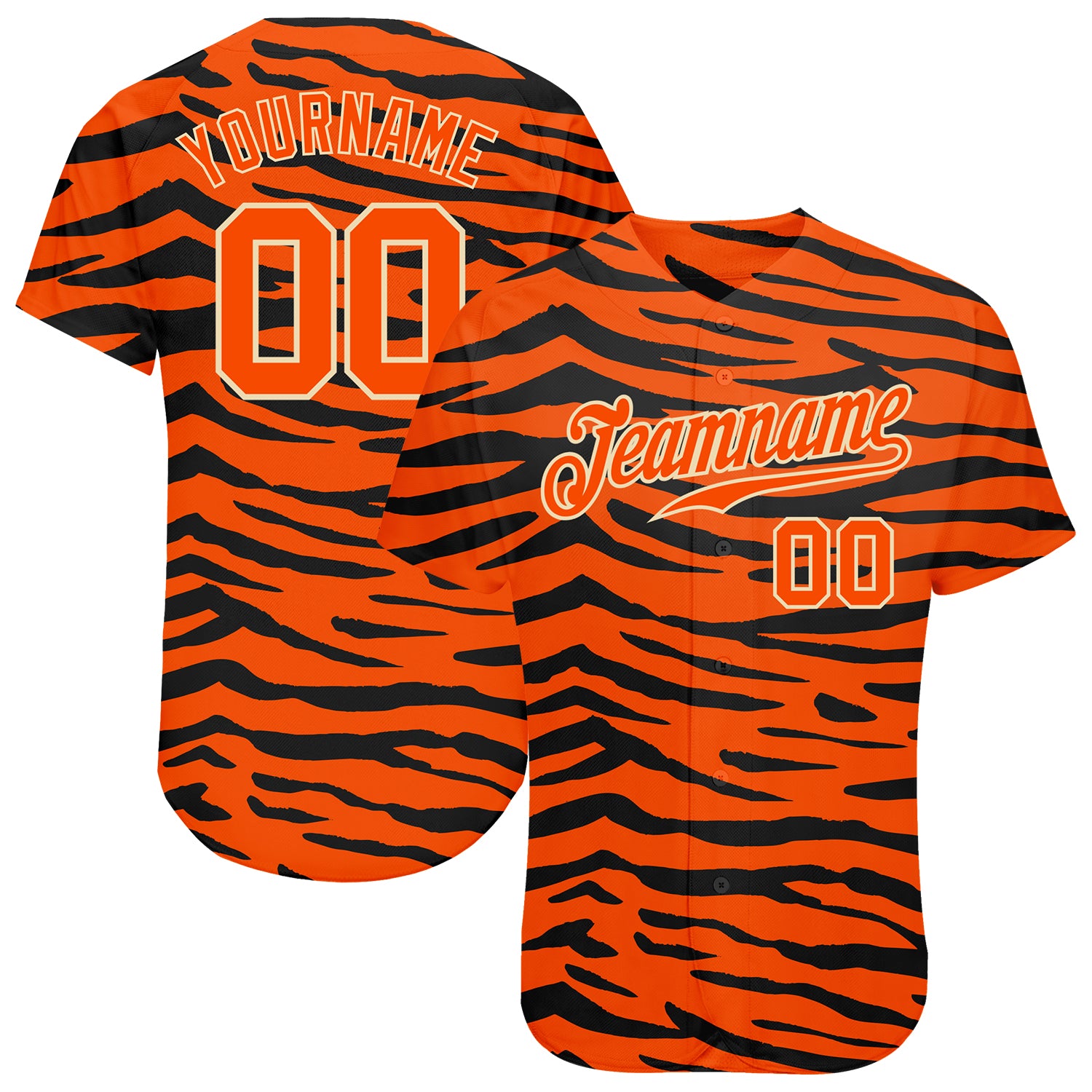 Orange Baseball Uniforms Customized
