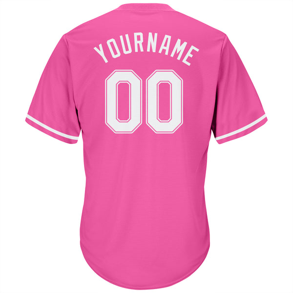 Sale Build Pink Baseball Authentic White Throwback Shirt Light Blue –  CustomJerseysPro