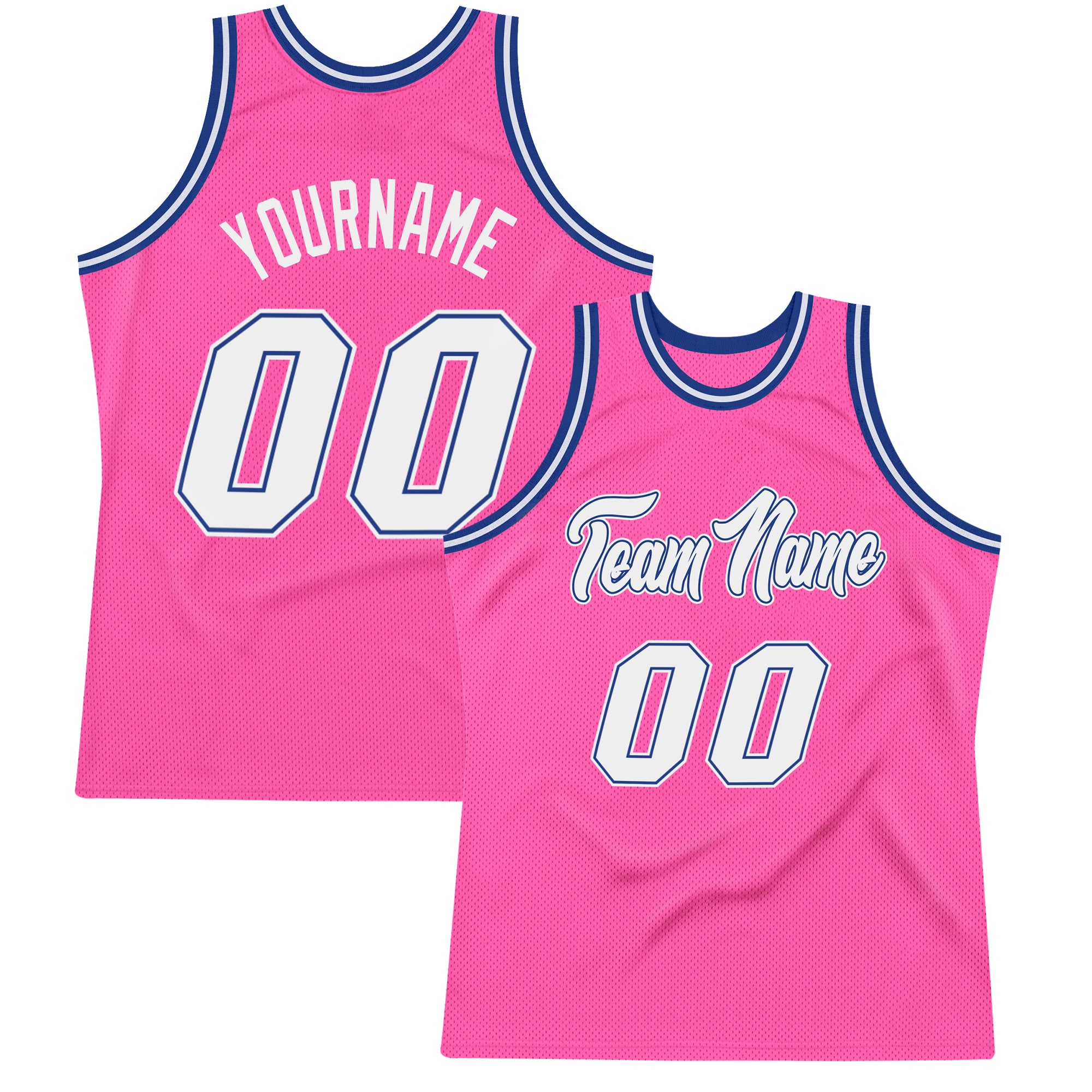 Sale Build Royal Basketball Authentic Pink Throwback Jersey White